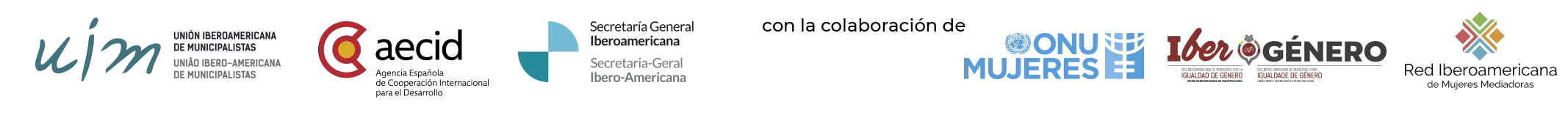 Organizaciones colaboradoras: UIM, AECID, SEGIB, IberGénero, Red Iberoamericana